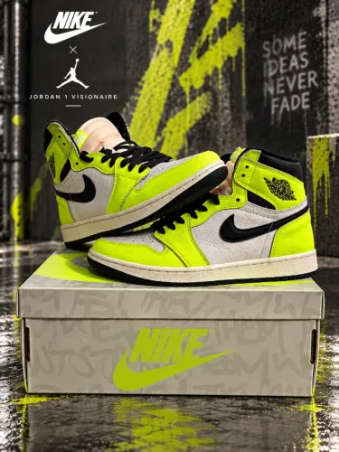 Tenis Nike Jordan 1 Visionaire Volt Verde 40 BR Raro