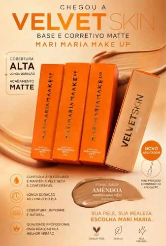Base e Corretivo Matte Velvet Skin Mari Maria Make Up!*