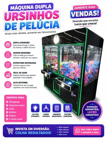 Máquina de pelúcia dupla 