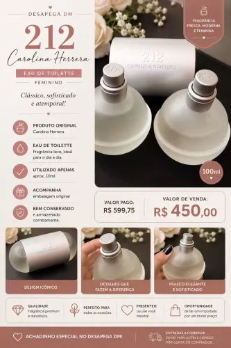 Perfume 212 feminino 100ml
