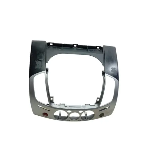 Moldura Painel Central Mitsubishi L200 Triton 2005 2015 Cinza E Preto