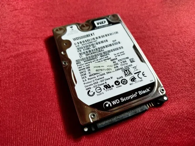 HD 500GB 2.5 Western Digital 7200?RPM - Scorpio Black - 100% Saúde - Pouco Uso