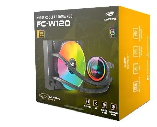 Water Cooler Rgb Gamer C3tech 120mm Fc-w120rgb - Instalamos - Loja Coimbra Computadores