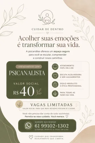 Atendimento Psicanalítico On-line - gratuito