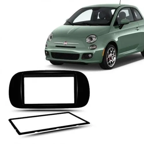 Moldura Painel Preto 2din Fiat 500 - Exp214