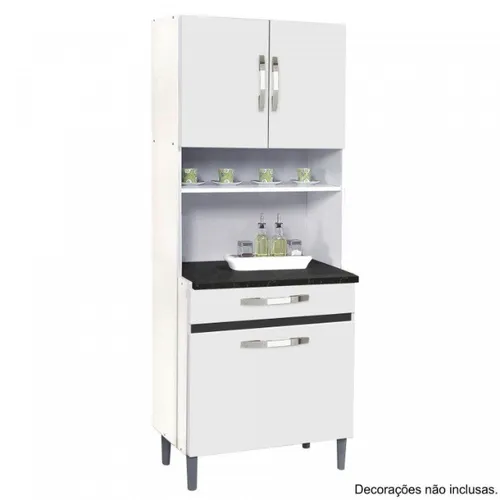 Kit Cozinha Laís 3 Portas 1 Gaveta - Frete Grátis - 10x S/ Juros - Receba Hoje