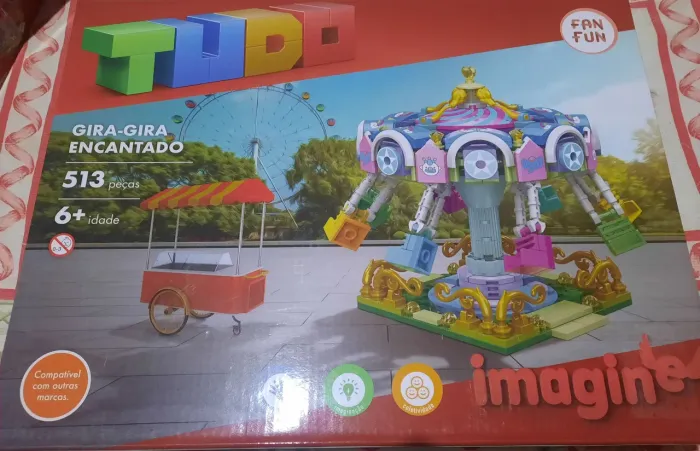513 Peças de Bloco de montar TUDO GIRA-GIRA ENCANTADO  mesmo encaixe do lego