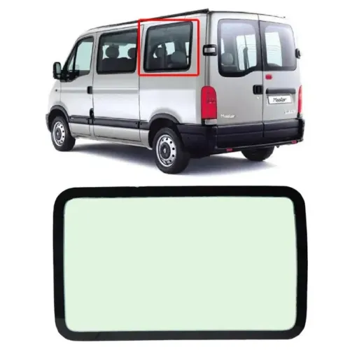 Vidro Lateral Lado Esquerdo 98,0 x 62,5 Renault Master 2002 A 2013