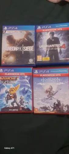 Jogos PS4 - Rainbow Six Siege, Uncharted 4, Ratchet & Clank, Horizon Zero Dawn