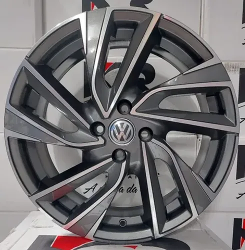 Roda aro 17 Krmai Volkswagen Nivus grafite com diamantado jogo novo