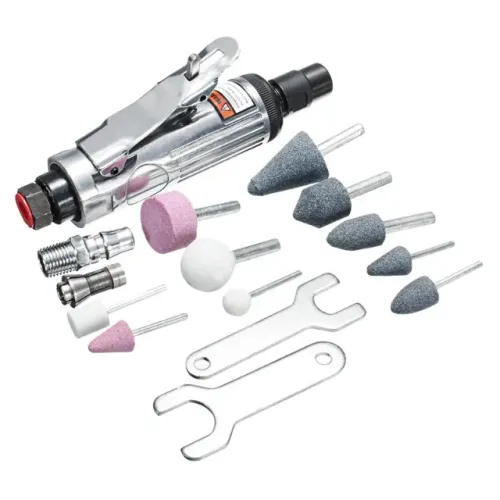 Kit Mini Retífica Pneumática 1/4 Pol. Com 14 Acessorios  E4-a17001