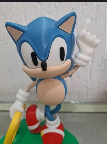 Sonic com base 3D impresso 