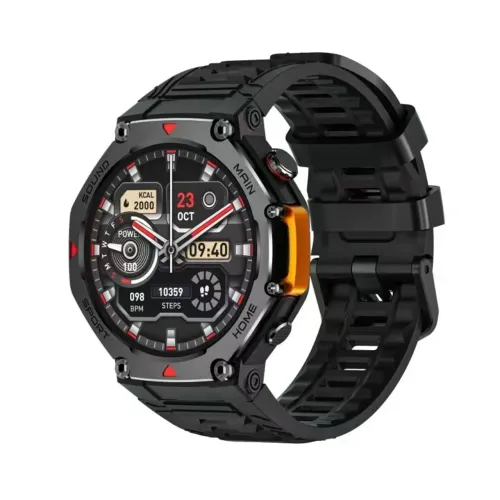 Smartwatch MA03 com 5atm a prova d'água, monitoramento de saúde, design moderno e robusto.