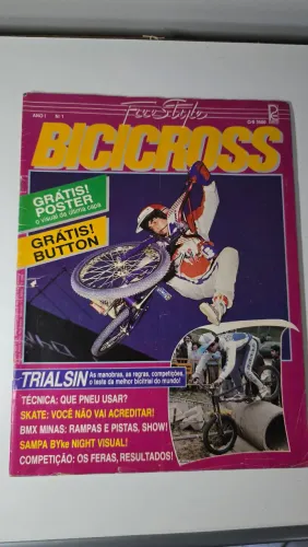Revista Freestyle Bicicross de 1985 rara com poster