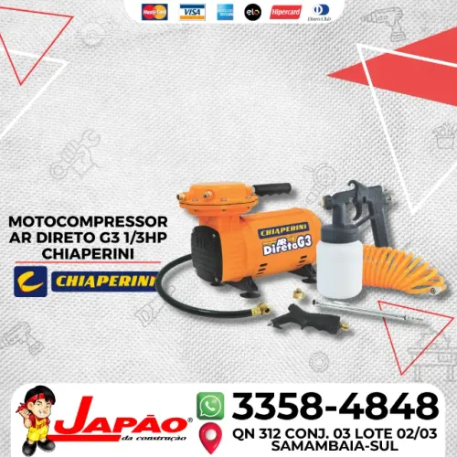Motocompressor de Ar Direto G3 1/3HP 786 Chiaperini