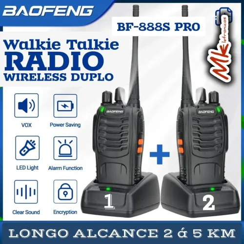 Walkie Talkie Baofeng BF-888S PRO - Longo Alcance