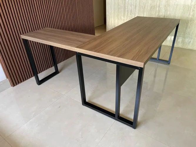 Mesa de Escritório em L 1.50x1.60 Moderna - Atendemos Empresas e Home Office 