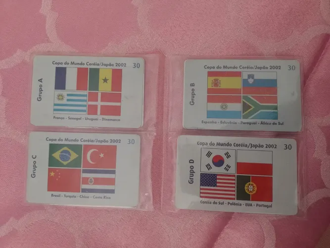 Cartões Telefônicos da Copa do Mundo Coréia/Japão 2002 - Esportes e Camisa