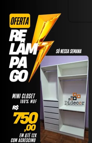 Mini Closet 100% MDF - Oferta Relâmpago!