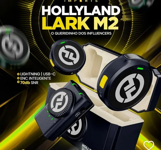 Microfone Hollyland Lark M2 Original Microfone dos Influenciadores Completo 