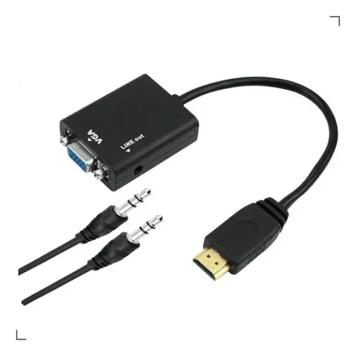Conversor HDMI Para VGA Com Saída P2 Áudio