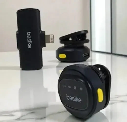 Microfone lapela duplo para celular e gravação