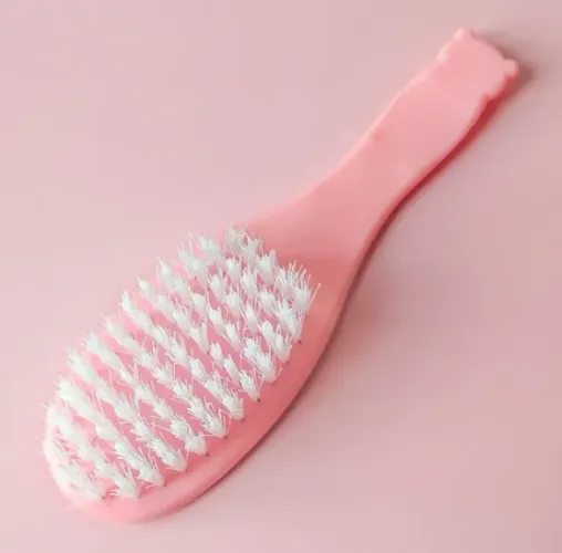 Escova De Cabelo Bebê Recém-nascido Cor Rosa