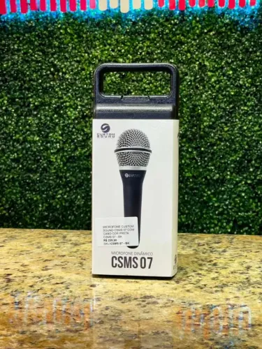 Microfone custom sound csms 07 com cabo cor preta csms 07 - bk