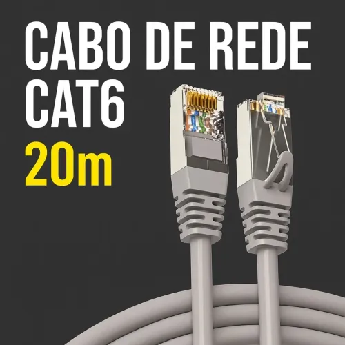 Cabo de rede Cat6 20 metros 