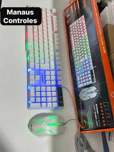 Kit teclado e mouse gamer rgb