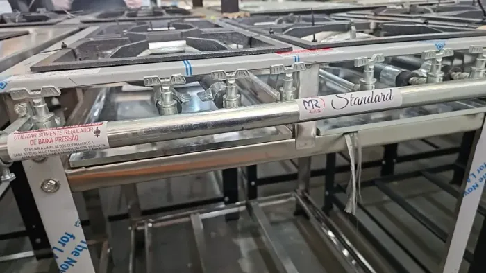 fogão industrial inox 4 bocas baixa pressão (IRIS)