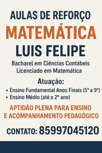 Aulas de Reforço Escolar/Acompanhamento Pedagógico