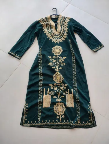 Vestido Bordado Verde - Unissex