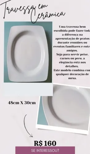 Travessa em Cerâmica Grande