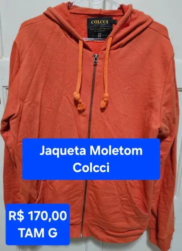 Jaqueta Moletom Colcci G - Laranja