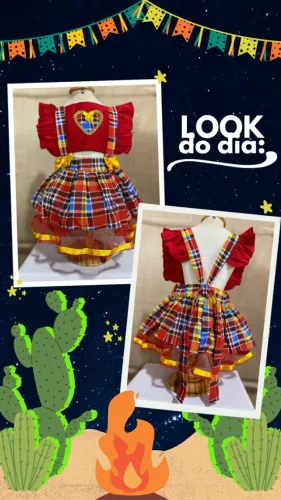 Roupa Junina Xadrez