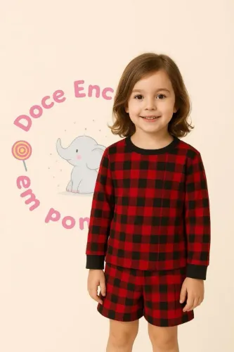 Conjunto Pijama fleece tamanho 6 anos importado (Novo)