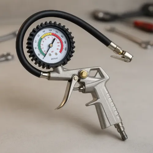 Calibrador E Inflador De Pneus Pneumatico Manometro 220 Psi 
