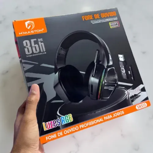 Headset Gamer H'MASTON SNS13 - RGB, Microfone Flexível e Áudio Imersivo!
