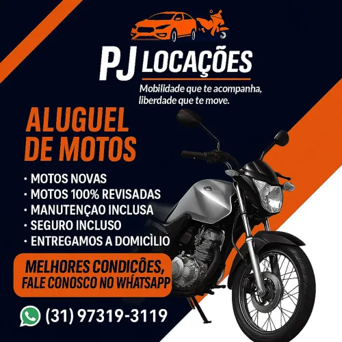 Aluguel de moto - Locação simples sem consulta ao Serasa