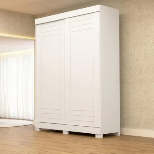Guarda Roupa Solteiro 2 Portas Branco