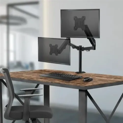 Suporte De Mesa para 2 Monitores de 17 a 27 Ajuste De Altura e Pistão a Gás Novo
