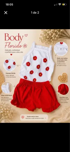 Conjunto infantil feminino novo tamanho M 3-6 mês