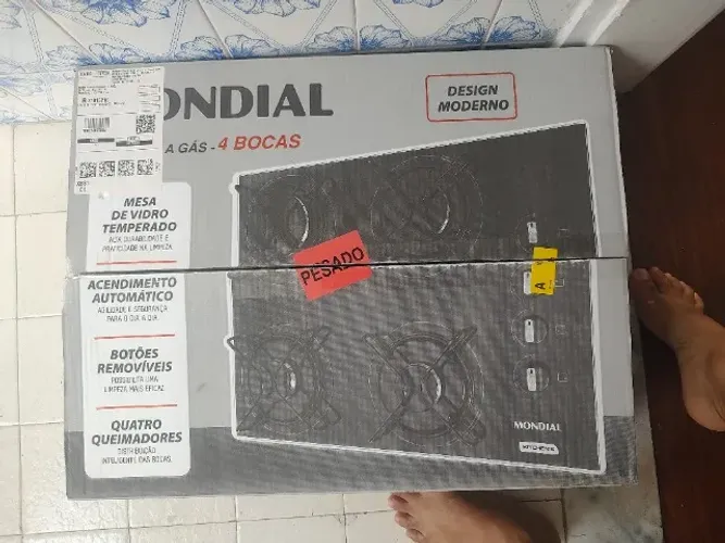 Fogão Cooktop 4 bocas mondial bivolt
