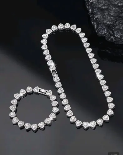 CONJUNTO DE COLAR E PULSEIRA - AÇO INOXIDÁVEL