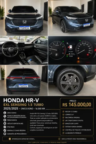 Honda HR-V EXL 1.5 Sensing 16V 5P Aut. 2025