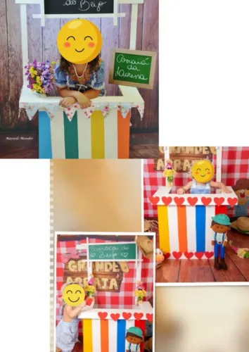 Barraca Junina do Beijo de MDF - Decoração e Fotos