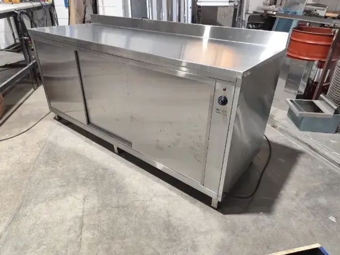 balcão inox refrigerado 2850mm 5 portas grande capacidade