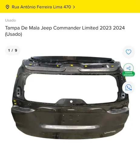 TAMPA DA MALA JEEP COMMANDER LIMITED 2023 