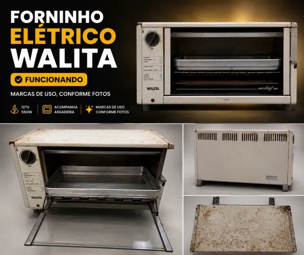 FORNINHO ELÉTRICO WALITA MICRO CHEF LUXO - FUNCIONANDO